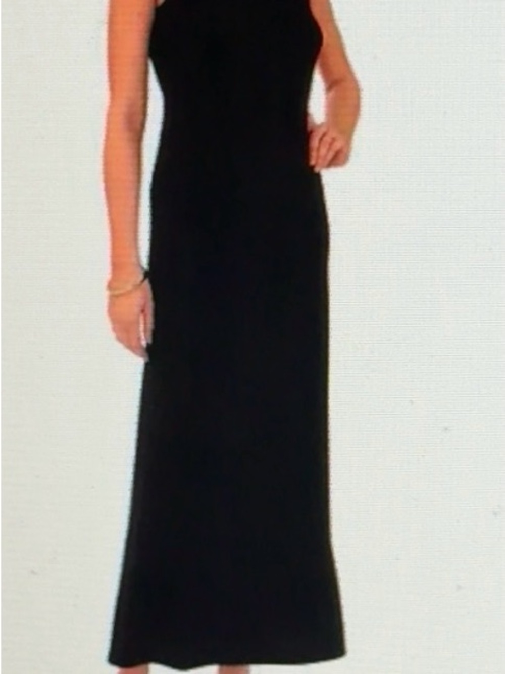 Vince Camuto Petite Black A-line silhouette Keyhole Maxi Dress Sz PM NWT - Picture 6 of 10